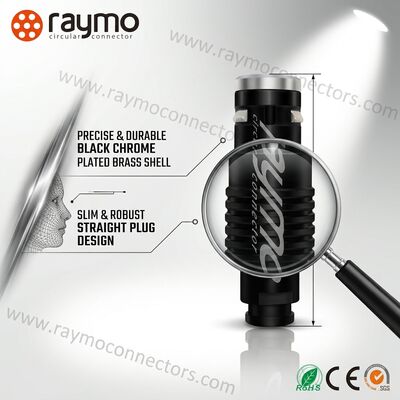 FGG.0K.309 0K Series 9 Pin Push Pull Circular Connector Lemo Compatible Straight Plug