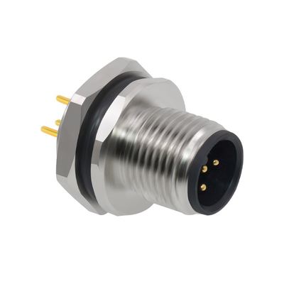 Binder M12-connector vrouwelijk achterpaneelmontage A/B/D-code 3-pins - 17-pins PG9-bevestigingsdraad
