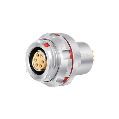 Metalen M12 vrouwelijke connector voor ronde / platte kabel