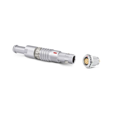 FGG EGG 00B Push Pull Connector Man 2 3 4 Pin Messing Chrome
